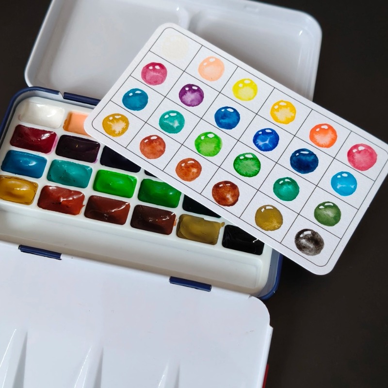 Rubens 24 Colors 1ml Solid Wat - đánh giá và giá Watercolor Paint Set Solid Pigment