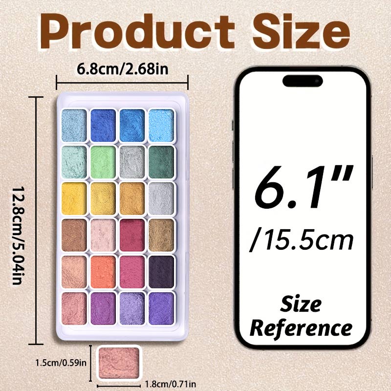 20/24/60/72 Colors Pearl Water - đánh giá và giá Watercolor Paint Set Solid Pigment