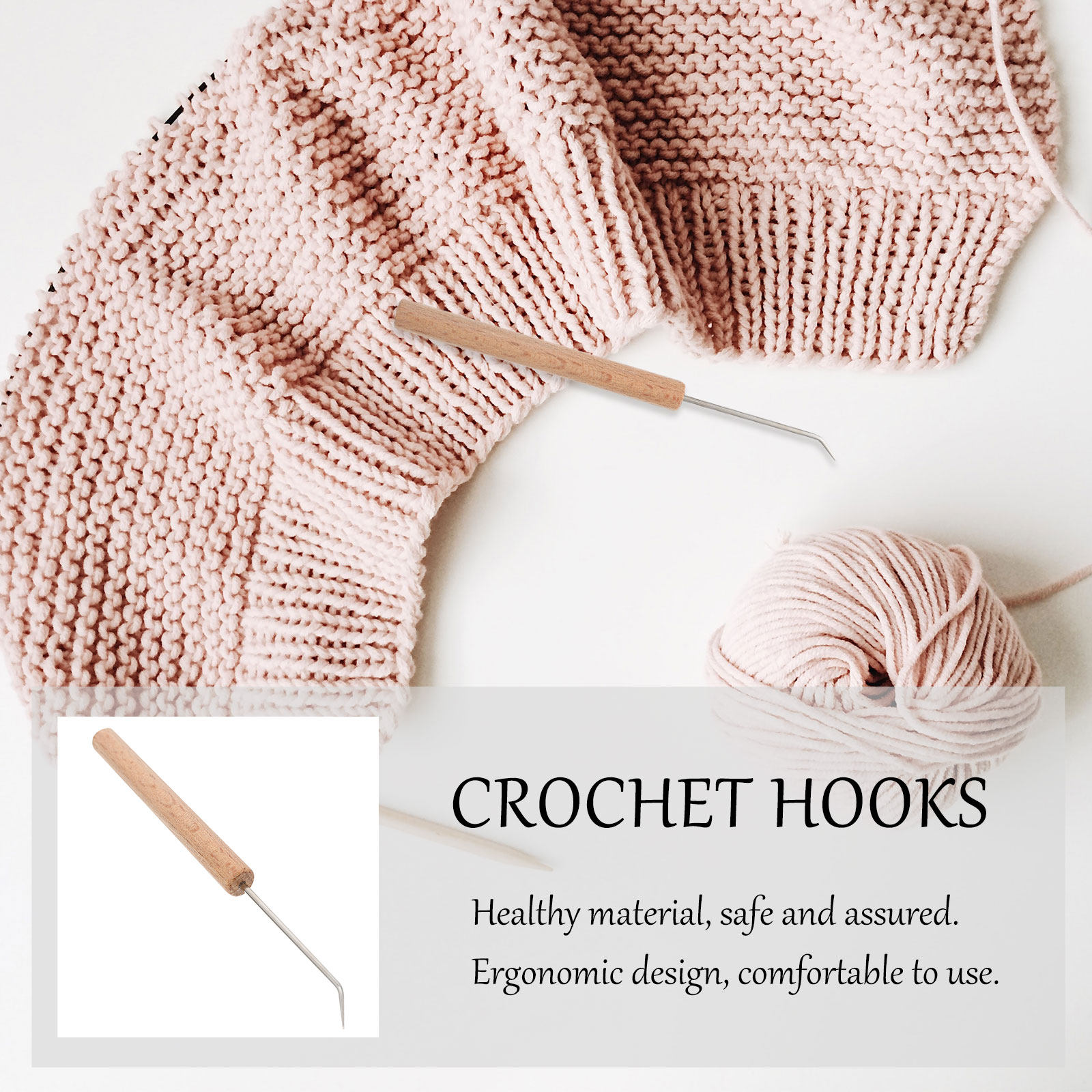 Crochet Hooks with Wooden Hand - đánh giá và giá Wooden Crochet Hooks Ergonomic Handle