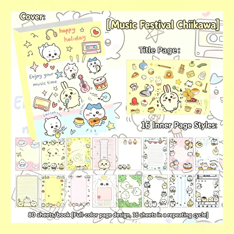 Chiikawa Cute Notebook 80 Shee - đánh giá và giá Scrapbooking