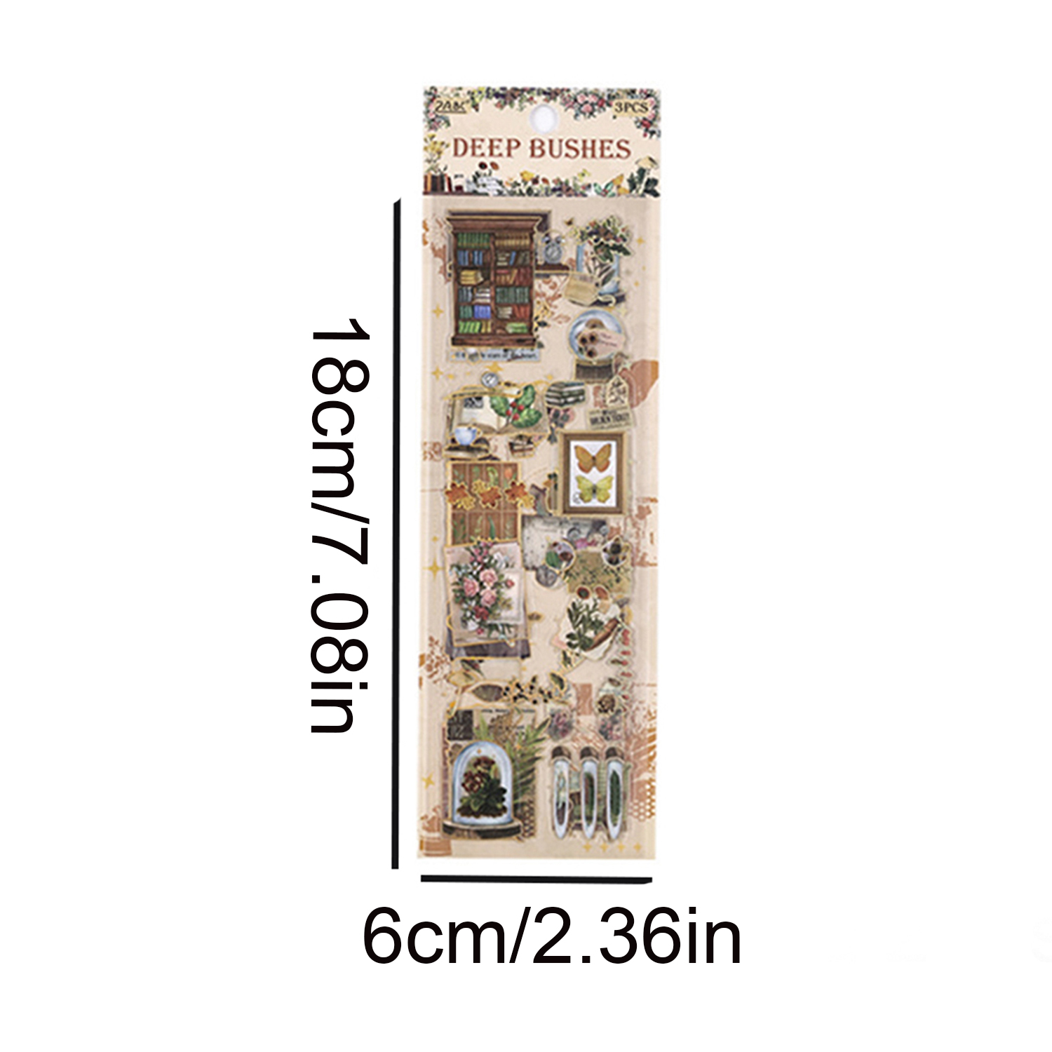 3pcs Vintage Book-themed Stick - đánh giá và giá Scrapbooking