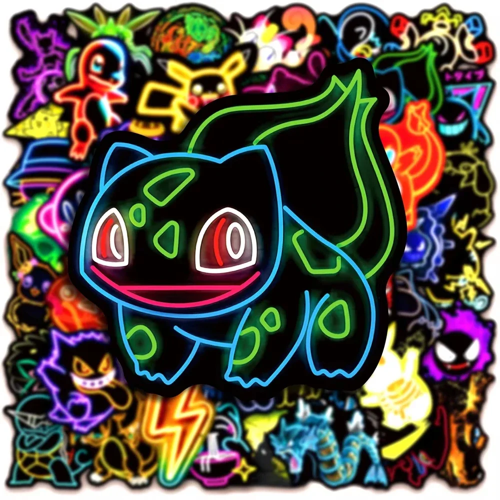 100pcs Neon  Pokémon  Stickers - đánh giá và giá Scrapbooking